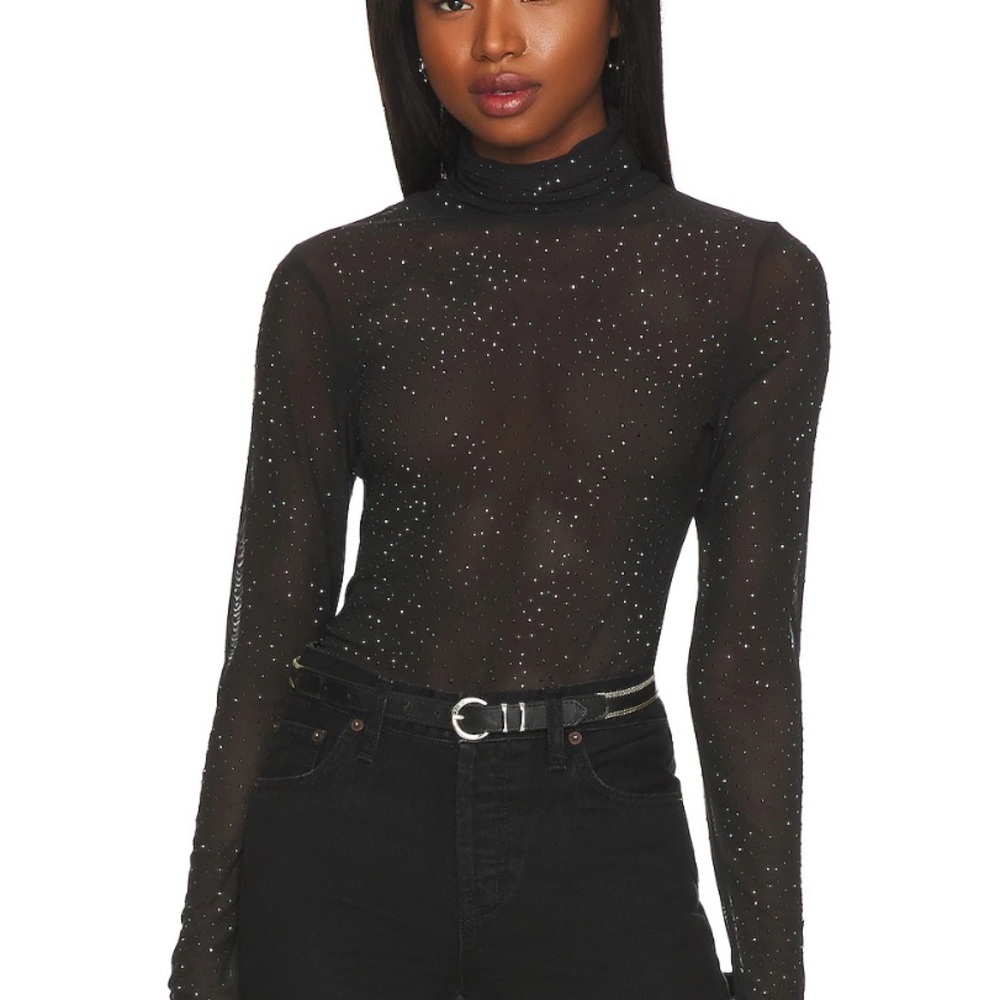 NWT AFRM Zadie Top in Noir